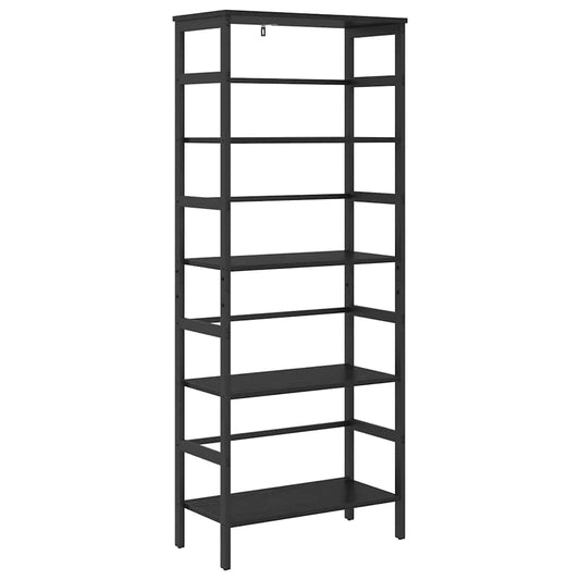 vidaXL Bookshelf 4-Tier 60 x 29.5 x 149 cm Engineered Wood Black Oak