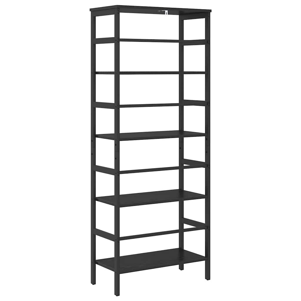 vidaXL Bookshelf 4-Tier 60 x 29.5 x 149 cm Engineered Wood Black Oak