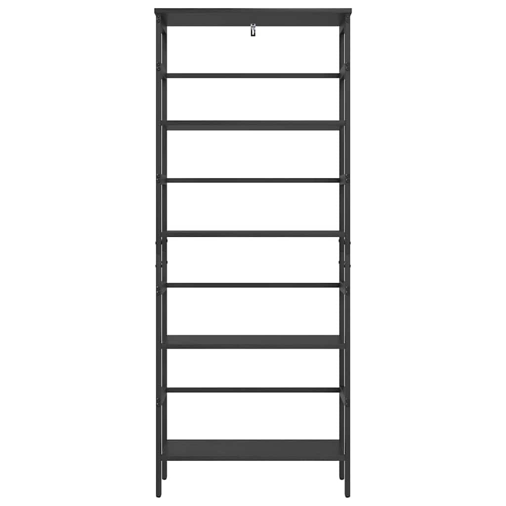 vidaXL Bookshelf 4-Tier 60 x 29.5 x 149 cm Engineered Wood Black Oak
