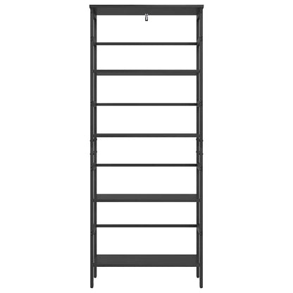 vidaXL Bookshelf 4-Tier 60 x 29.5 x 149 cm Engineered Wood Black Oak
