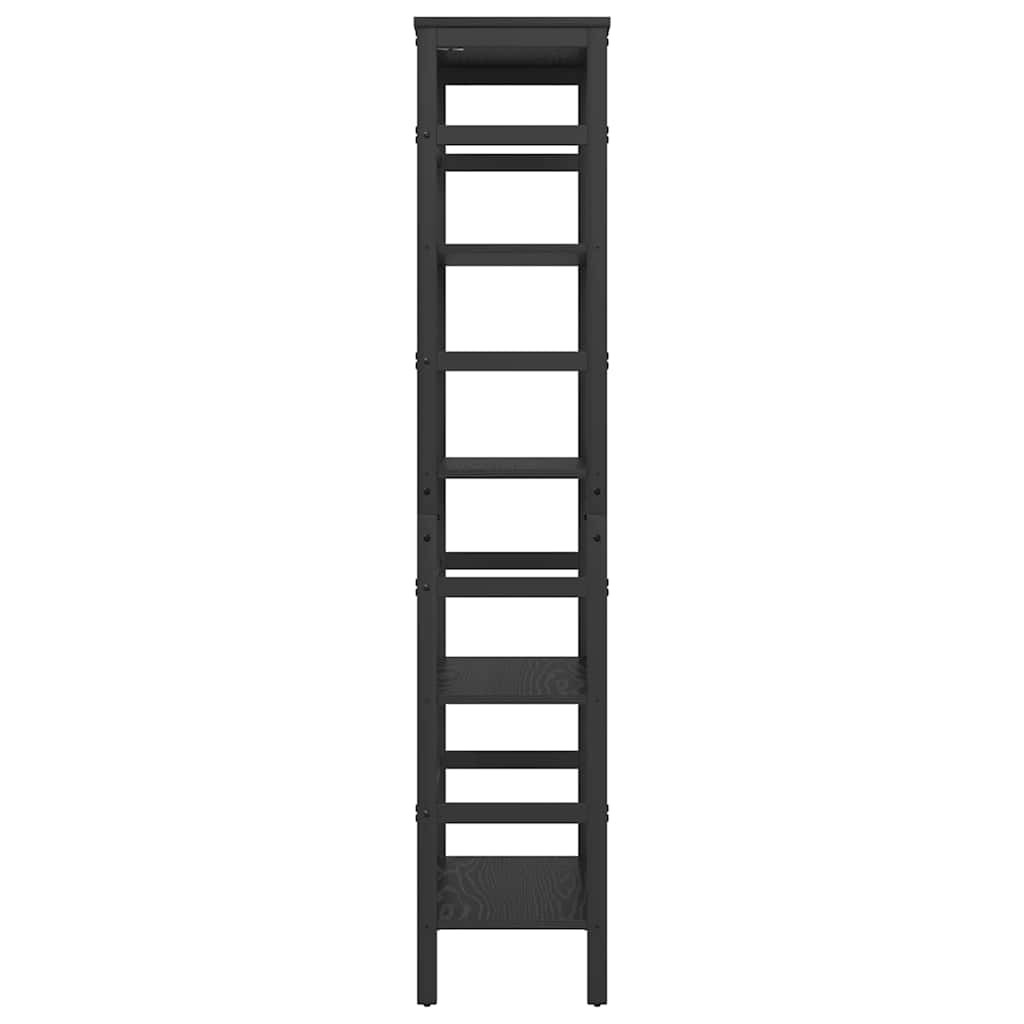 vidaXL Bookshelf 4-Tier 60 x 29.5 x 149 cm Engineered Wood Black Oak