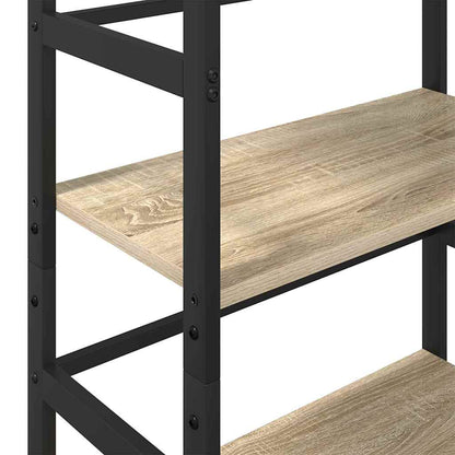 vidaXL Bookshelf 4-Tier 60 x 29.5 x 149 cm Engineered Wood Sonoma Oak