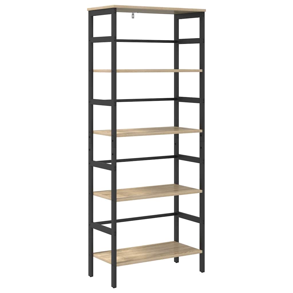 vidaXL Bookshelf 4-Tier 60 x 29.5 x 149 cm Engineered Wood Sonoma Oak