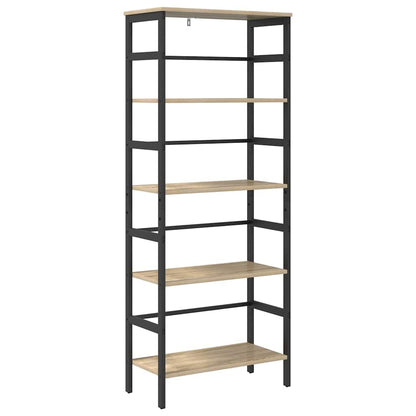 vidaXL Bookshelf 4-Tier 60 x 29.5 x 149 cm Engineered Wood Sonoma Oak