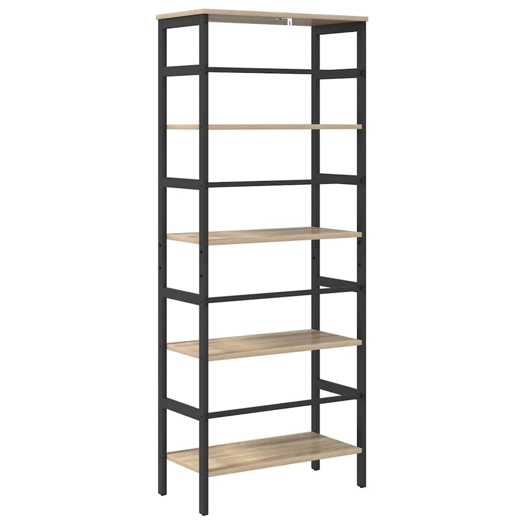 vidaXL Bookshelf 4-Tier 60 x 29.5 x 149 cm Engineered Wood Sonoma Oak
