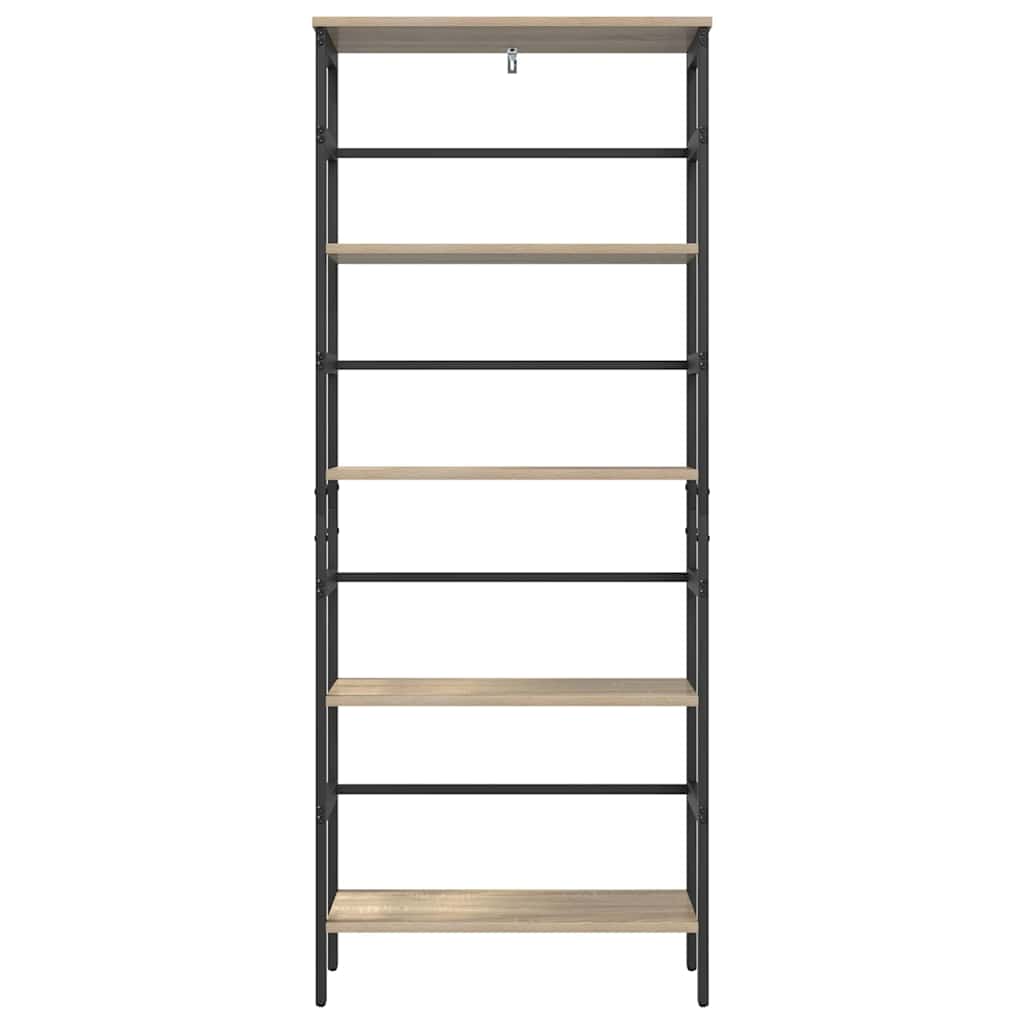 vidaXL Bookshelf 4-Tier 60 x 29.5 x 149 cm Engineered Wood Sonoma Oak