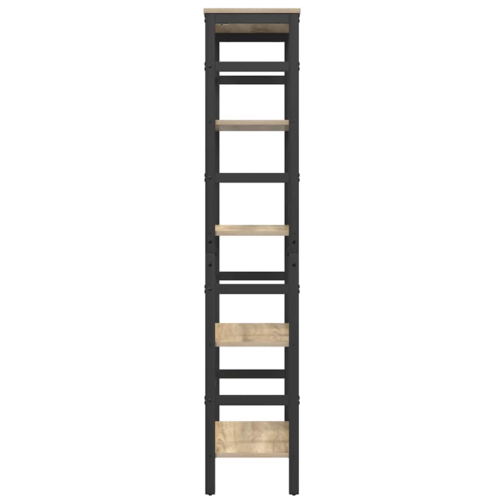 vidaXL Bookshelf 4-Tier 60 x 29.5 x 149 cm Engineered Wood Sonoma Oak