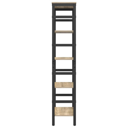 vidaXL Bookshelf 4-Tier 60 x 29.5 x 149 cm Engineered Wood Sonoma Oak