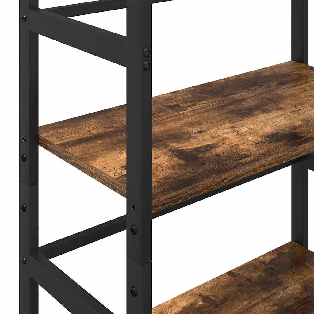 vidaXL Bookshelf 4-Tier 60 x 29.5 x 149 cm Engineered Wood Smoked Oak