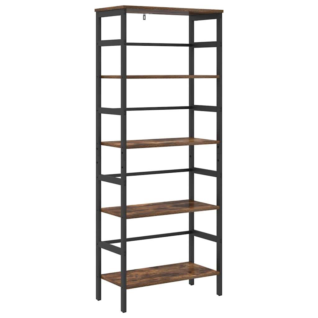 vidaXL Bookshelf 4-Tier 60 x 29.5 x 149 cm Engineered Wood Smoked Oak