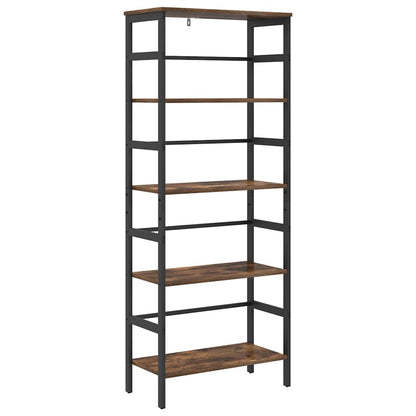 vidaXL Bookshelf 4-Tier 60 x 29.5 x 149 cm Engineered Wood Smoked Oak