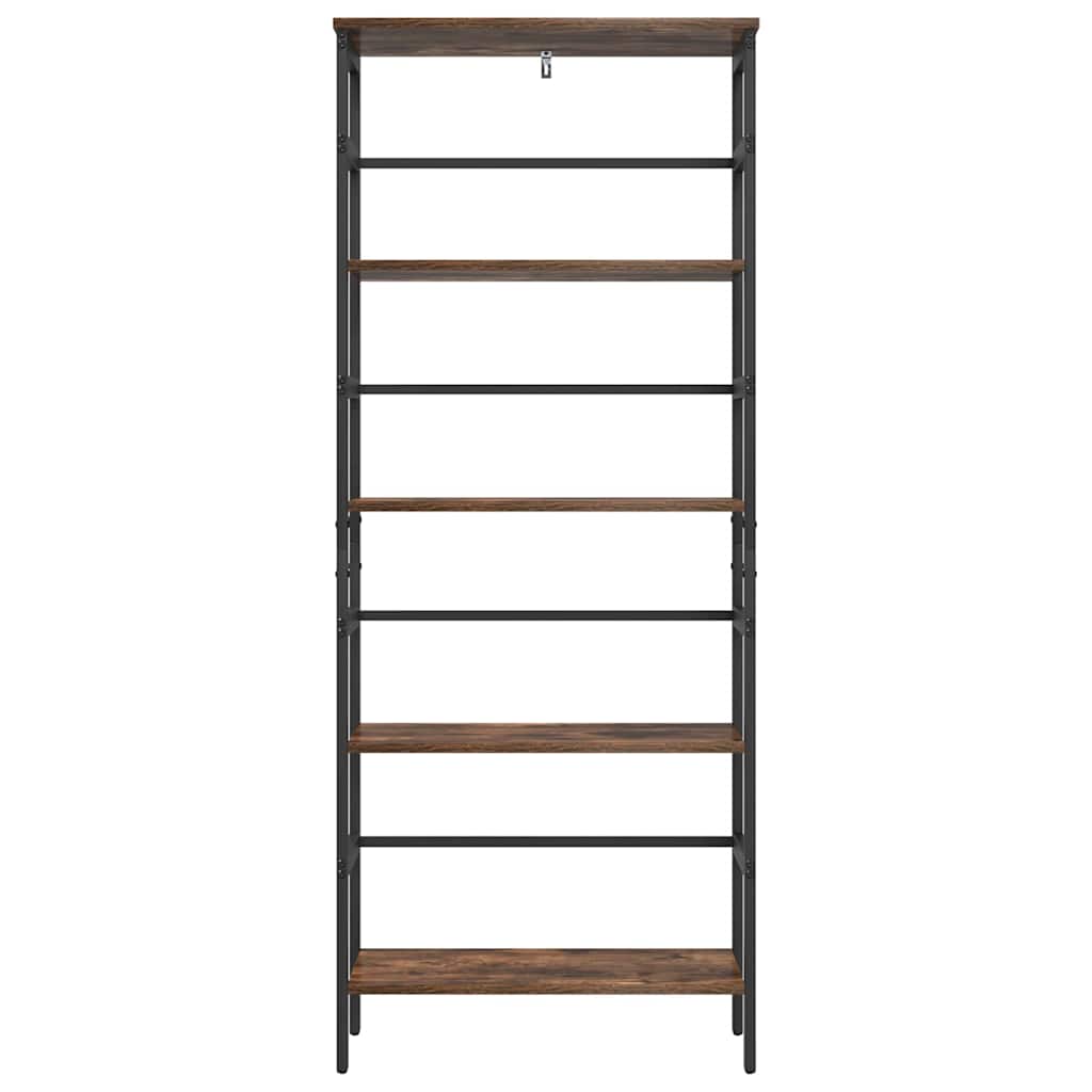 vidaXL Bookshelf 4-Tier 60 x 29.5 x 149 cm Engineered Wood Smoked Oak