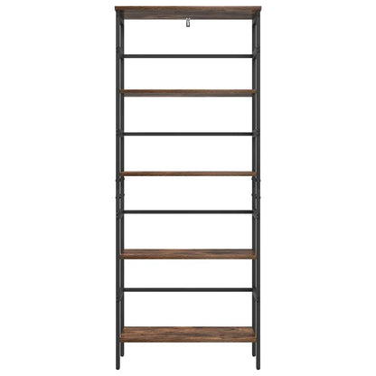 vidaXL Bookshelf 4-Tier 60 x 29.5 x 149 cm Engineered Wood Smoked Oak
