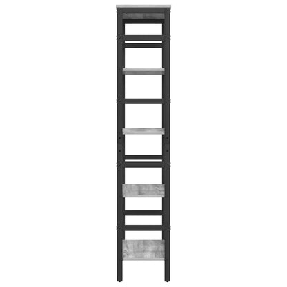 vidaXL Bookshelf 4-Tier 60 x 29.5 x 149 cm Engineered Wood Grey Sonoma