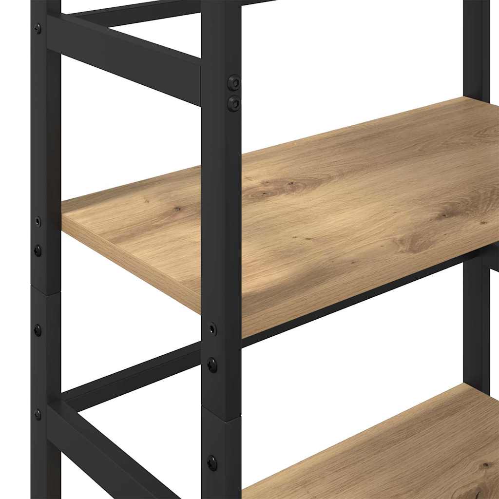 vidaXL Bookshelf 4-Tier 60 x 29.5 x 149 cm Engineered Wood Artisan Oak