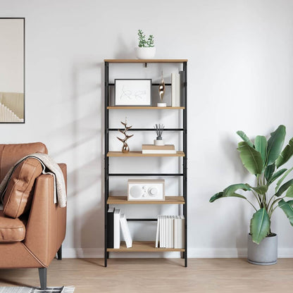 vidaXL Bookshelf 4-Tier 60 x 29.5 x 149 cm Engineered Wood Artisan Oak