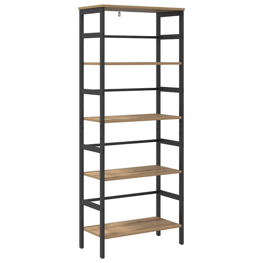 vidaXL Bookshelf 4-Tier 60 x 29.5 x 149 cm Engineered Wood Artisan Oak