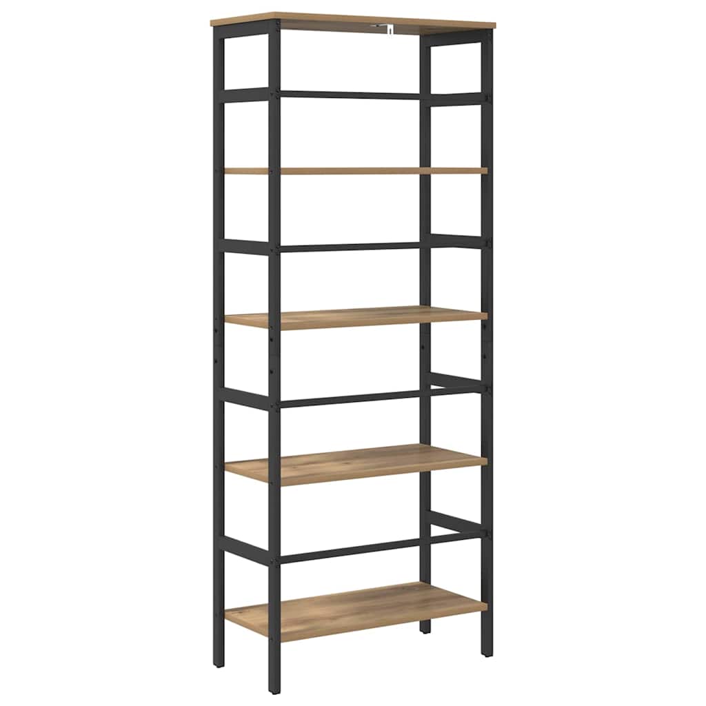 vidaXL Bookshelf 4-Tier 60 x 29.5 x 149 cm Engineered Wood Artisan Oak