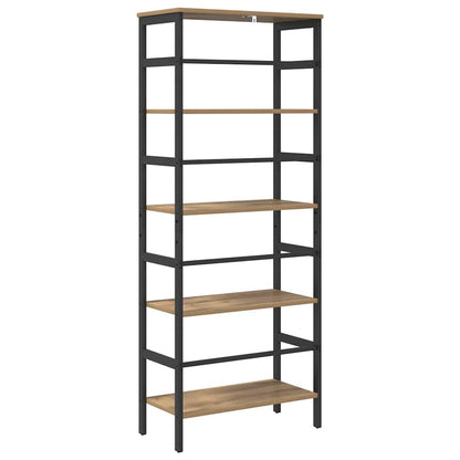 vidaXL Bookshelf 4-Tier 60 x 29.5 x 149 cm Engineered Wood Artisan Oak