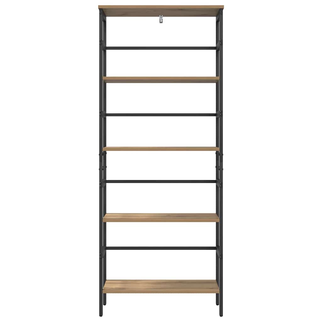 vidaXL Bookshelf 4-Tier 60 x 29.5 x 149 cm Engineered Wood Artisan Oak