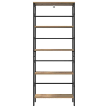 vidaXL Bookshelf 4-Tier 60 x 29.5 x 149 cm Engineered Wood Artisan Oak