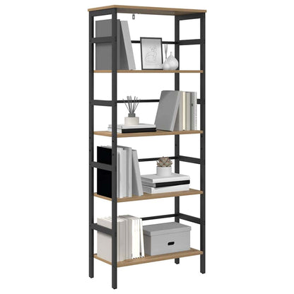 vidaXL Bookshelf 4-Tier 60 x 29.5 x 149 cm Engineered Wood Artisan Oak