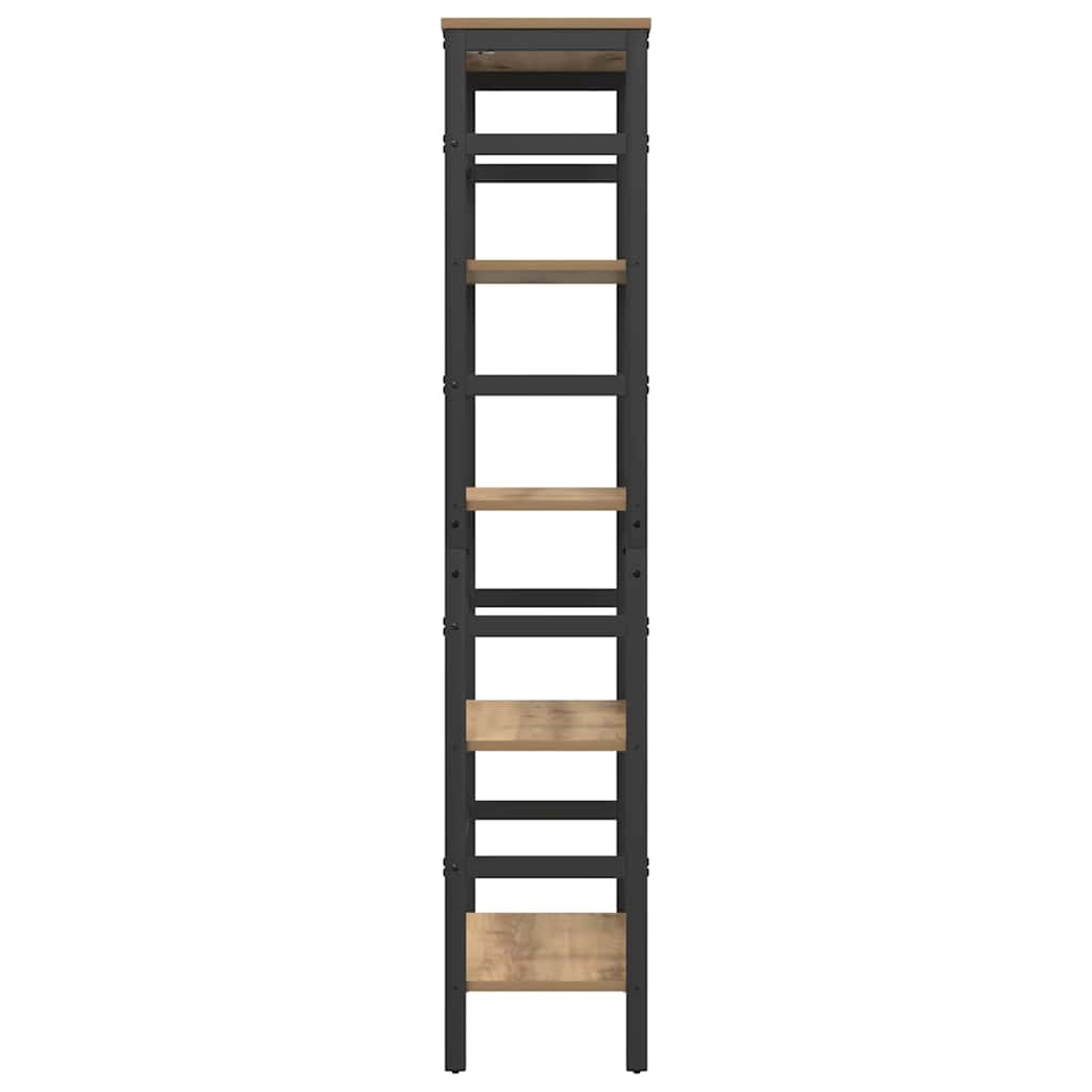 vidaXL Bookshelf 4-Tier 60 x 29.5 x 149 cm Engineered Wood Artisan Oak