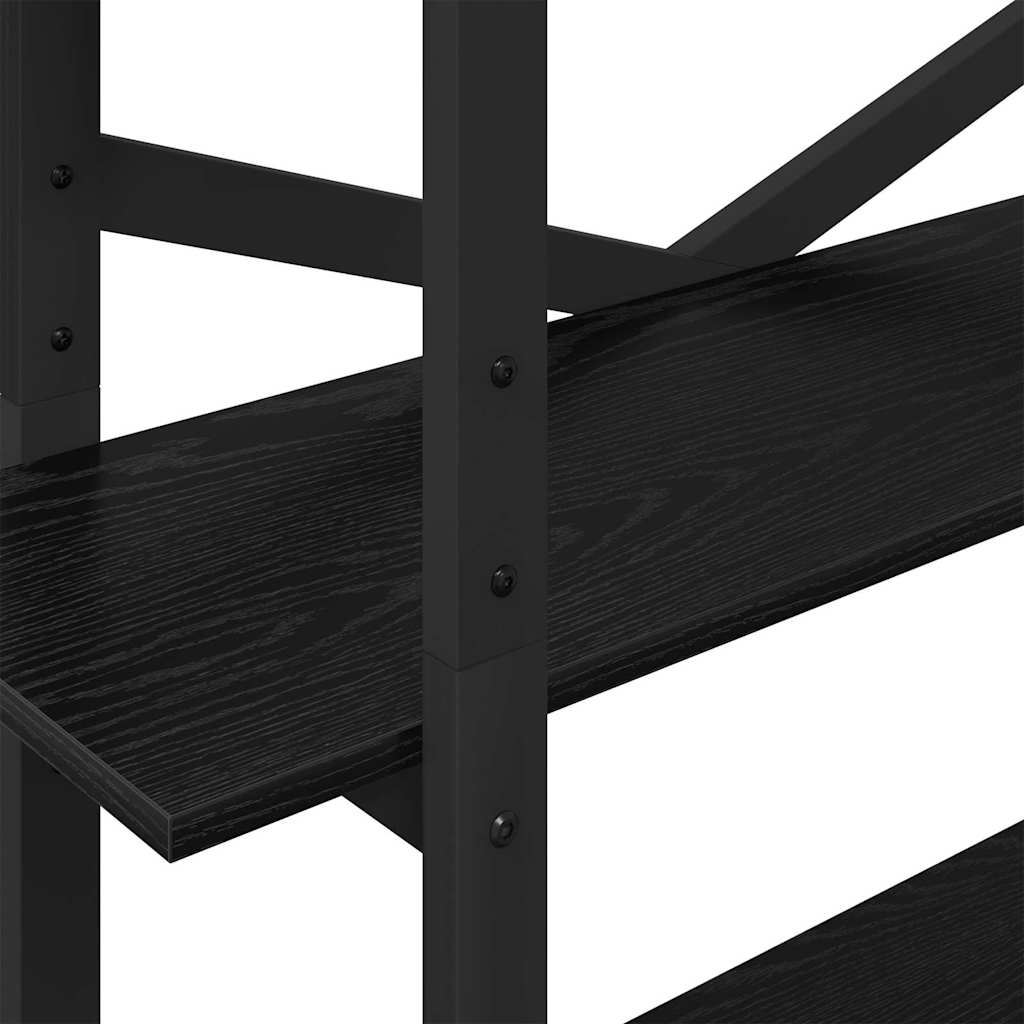 vidaXL Bookshelf 5-Tier 100 x 33.5 x 178 cm Engineered Wood Black Oak
