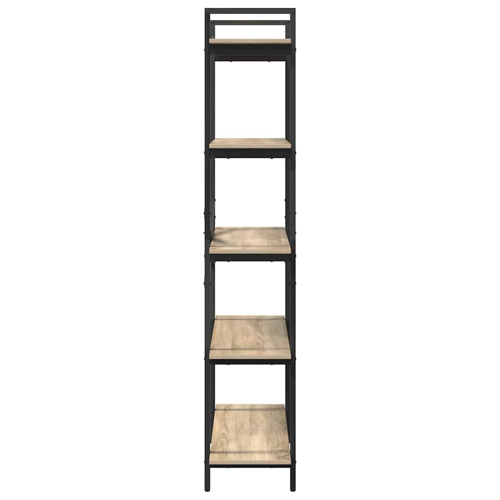 vidaXL Bookshelf 5-Tier 100 x 33.5 x 178 cm Engineered Wood Sonoma Oak