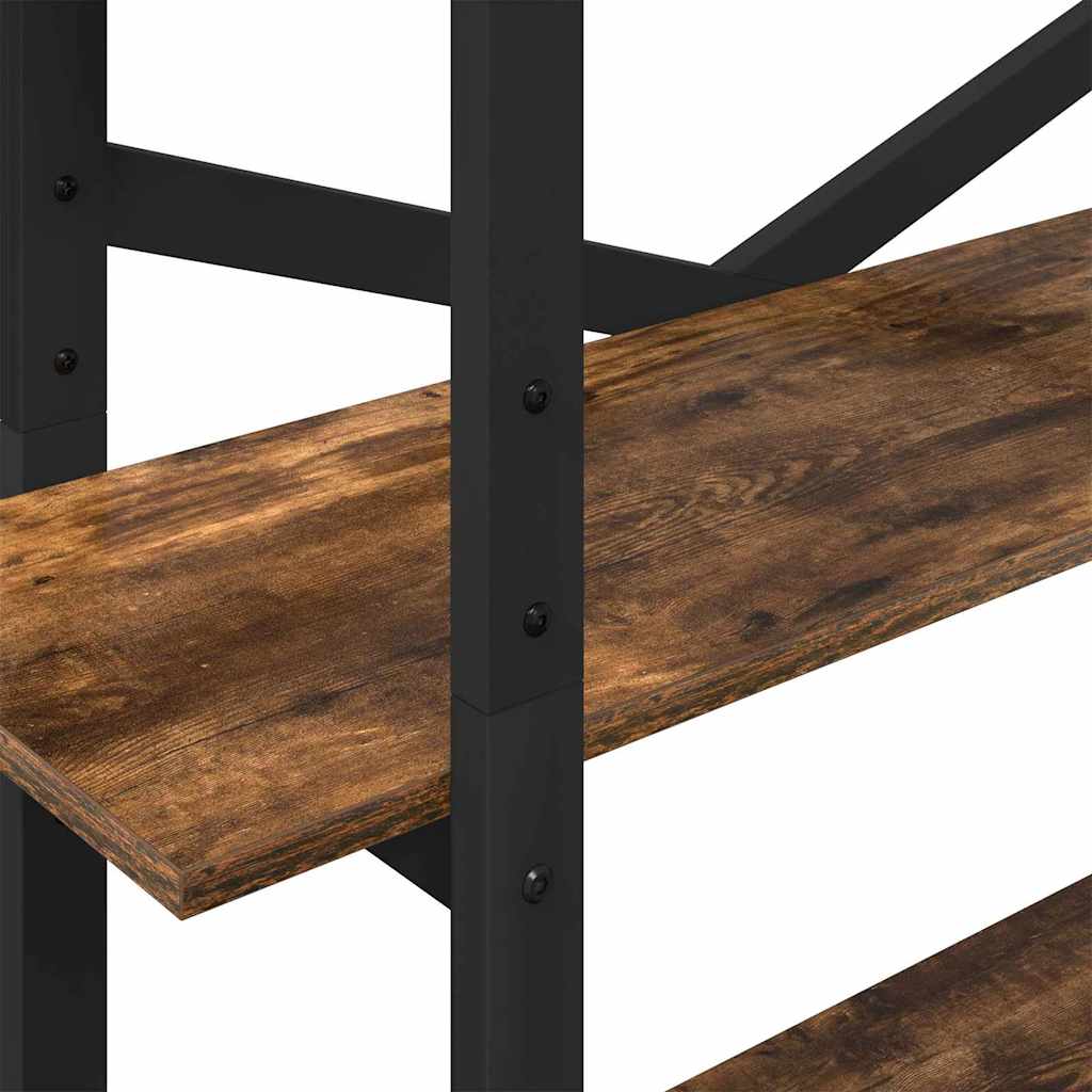 vidaXL Bookshelf 5-Tier 100 x 33.5 x 178 cm Engineered Wood Smoked Oak