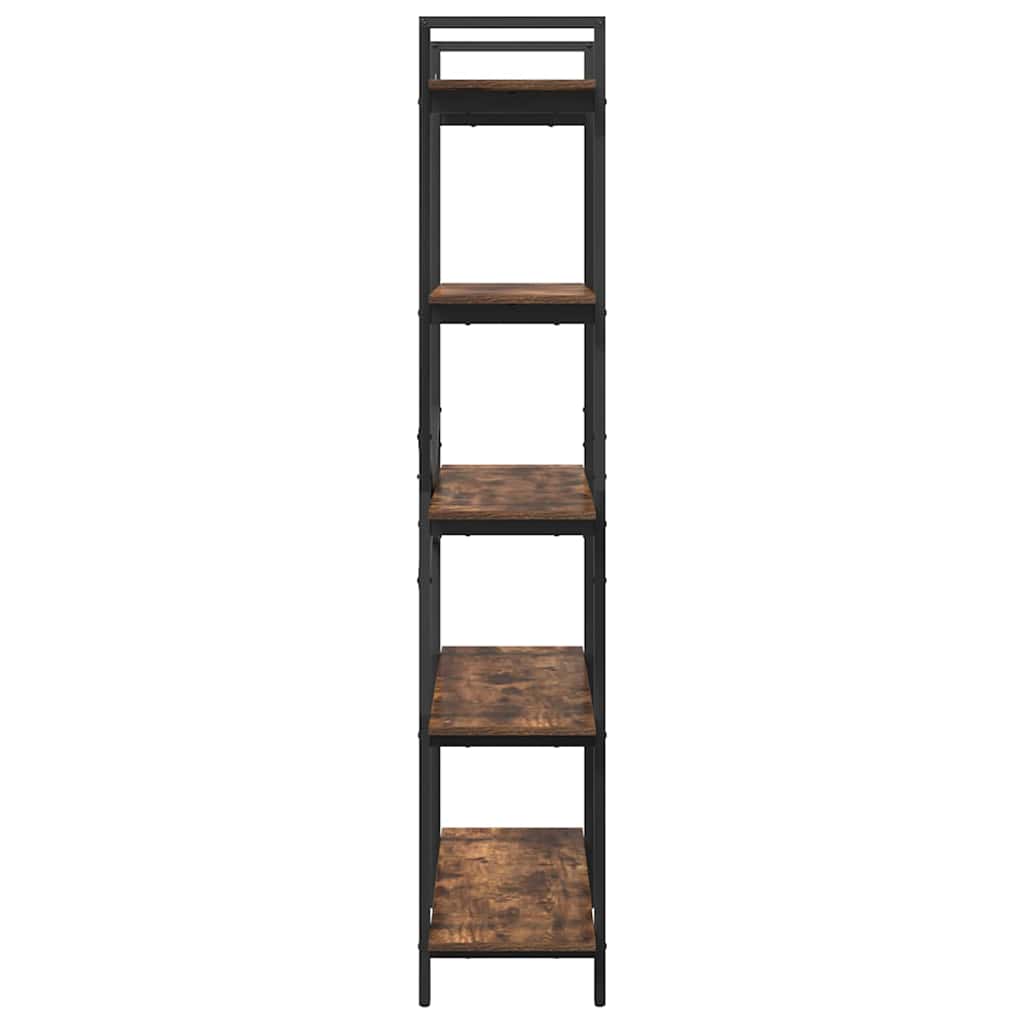 vidaXL Bookshelf 5-Tier 100 x 33.5 x 178 cm Engineered Wood Smoked Oak