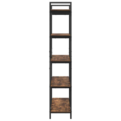 vidaXL Bookshelf 5-Tier 100 x 33.5 x 178 cm Engineered Wood Smoked Oak
