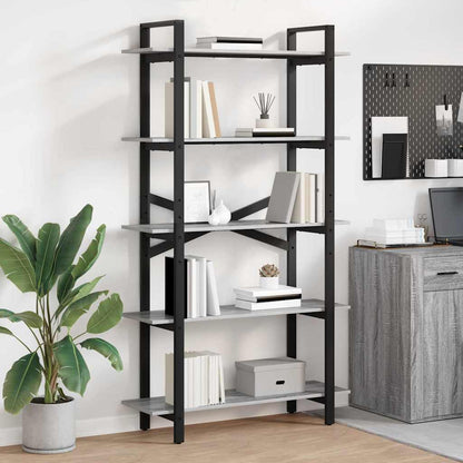 vidaXL Bookshelf 5-Tier 100 x 33.5 x 178 cm Engineered Wood