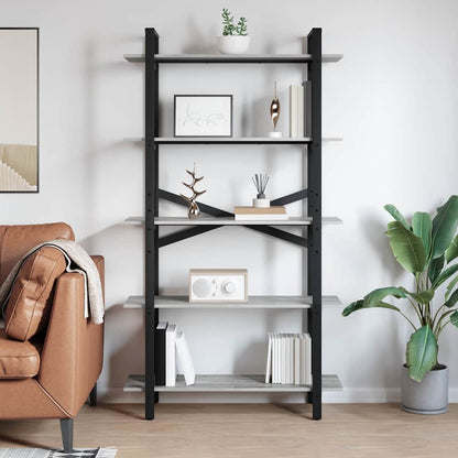 vidaXL Bookshelf 5-Tier 100 x 33.5 x 178 cm Engineered Wood