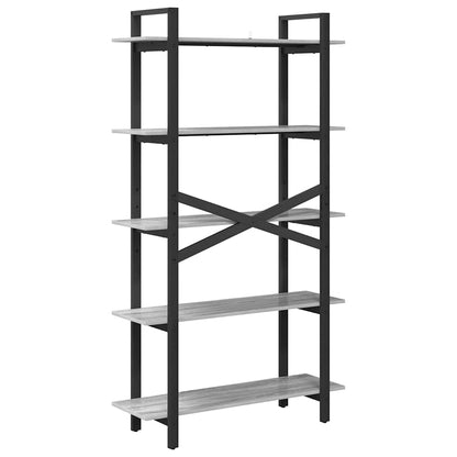 vidaXL Bookshelf 5-Tier 100 x 33.5 x 178 cm Engineered Wood