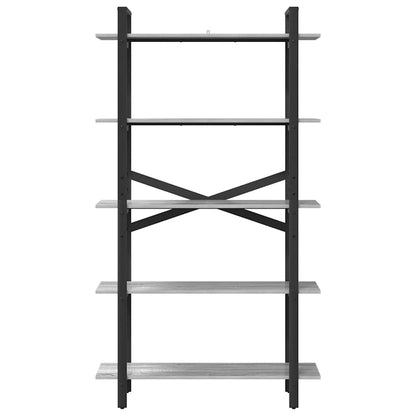 vidaXL Bookshelf Grey Sonoma 100 x 33.5 x 178 cm Engineered Wood