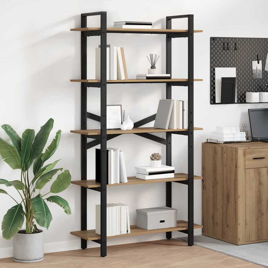 vidaXL Bookshelf 5-Tier 100 x 33.5 x 178 cm Engineered Wood