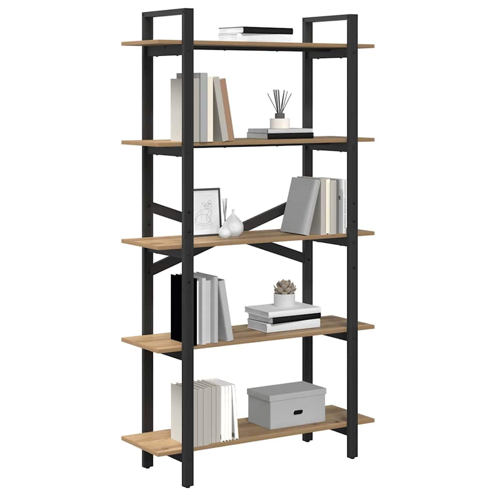 vidaXL Bookshelf 5-Tier 100 x 33.5 x 178 cm Engineered Wood