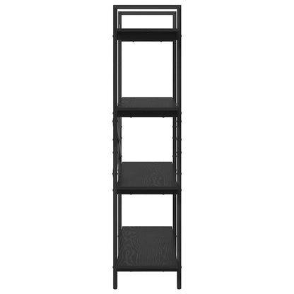 vidaXL Bookshelf 4-Tier 100 x 33.5 x 140 cm Engineered Wood Black Oak