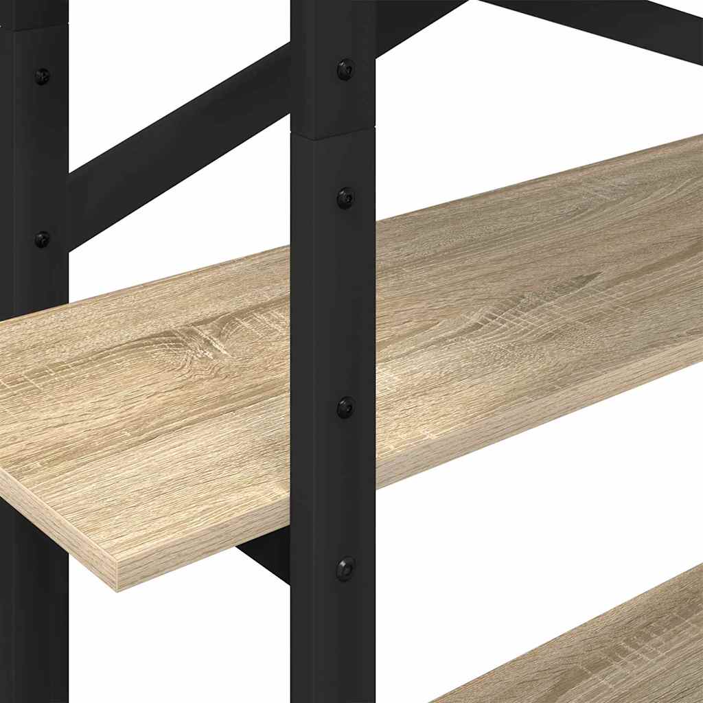 vidaXL Bookshelf 4-Tier 100 x 33.5 x 140 cm Engineered Wood Sonoma Oak