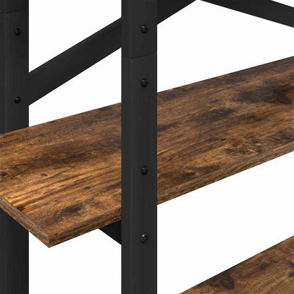 vidaXL Bookshelf 4-Tier 100 x 33.5 x 140 cm Engineered Wood Smoked Oak