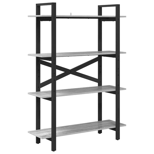 vidaXL Bookshelf 4-Tier 100 x 33.5 x 140 cm Engineered Wood
