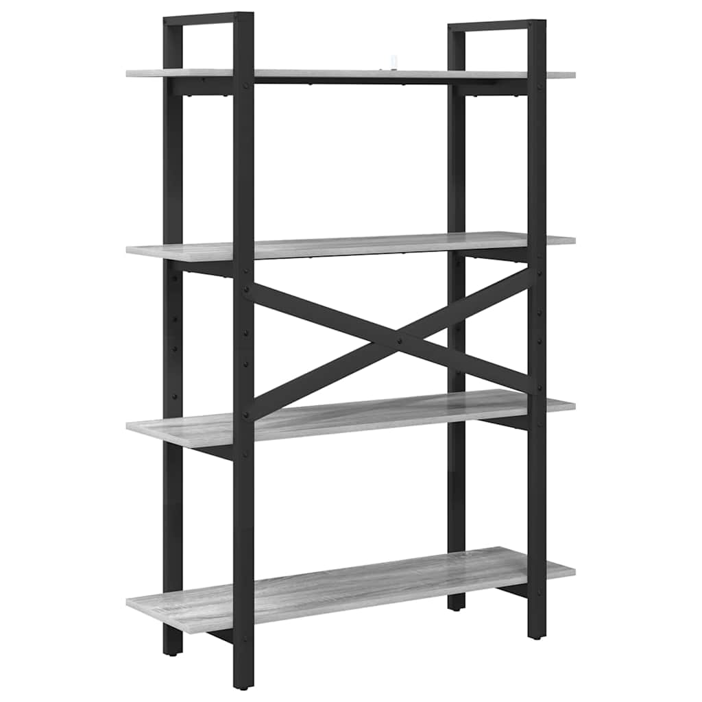 vidaXL Bookshelf 4-Tier 100 x 33.5 x 140 cm Engineered Wood