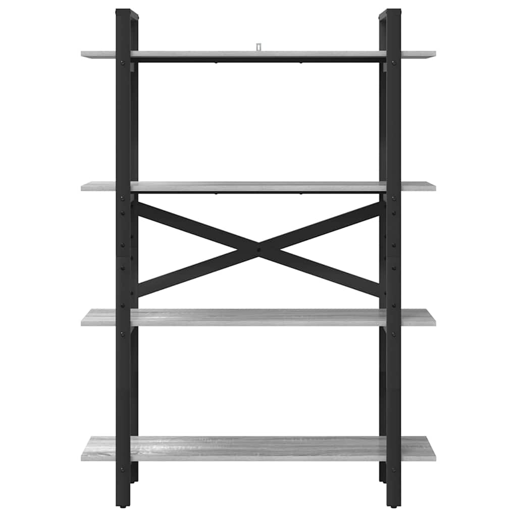 vidaXL Bookshelf 4-Tier 100 x 33.5 x 140 cm Engineered Wood