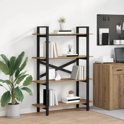 vidaXL Bookshelf 4-Tier 100 x 33.5 x 140 cm Engineered Wood