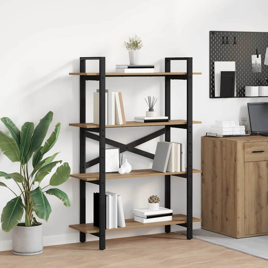 vidaXL Bookshelf 4-Tier 100 x 33.5 x 140 cm Engineered Wood
