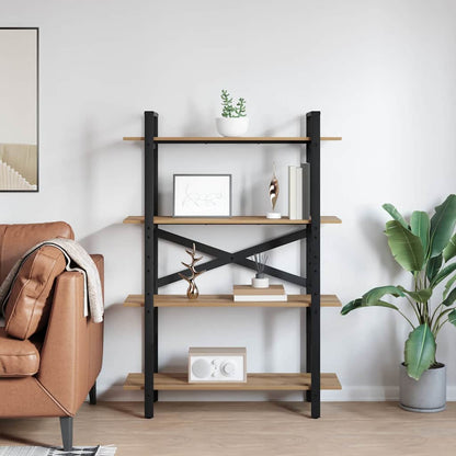 vidaXL Bookshelf 4-Tier 100 x 33.5 x 140 cm Engineered Wood