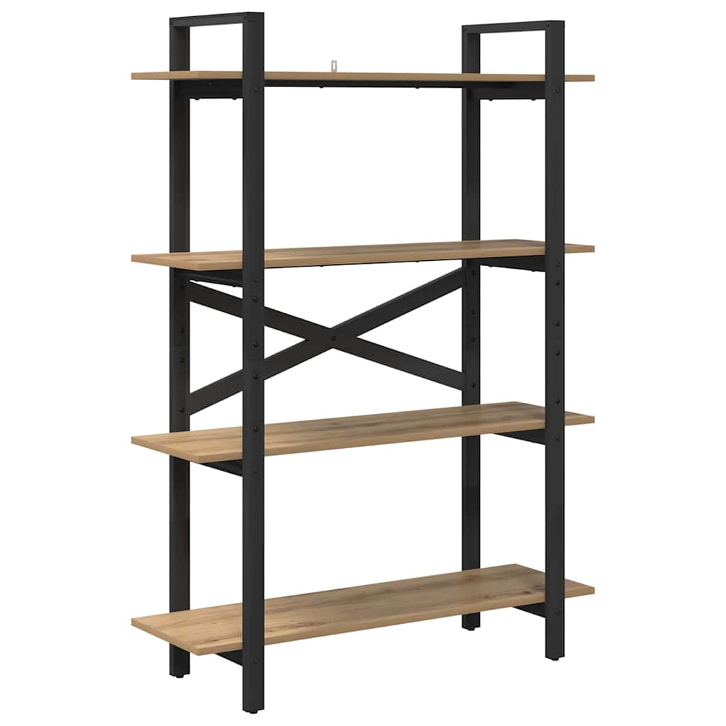 vidaXL Bookshelf 4-Tier 100 x 33.5 x 140 cm Engineered Wood