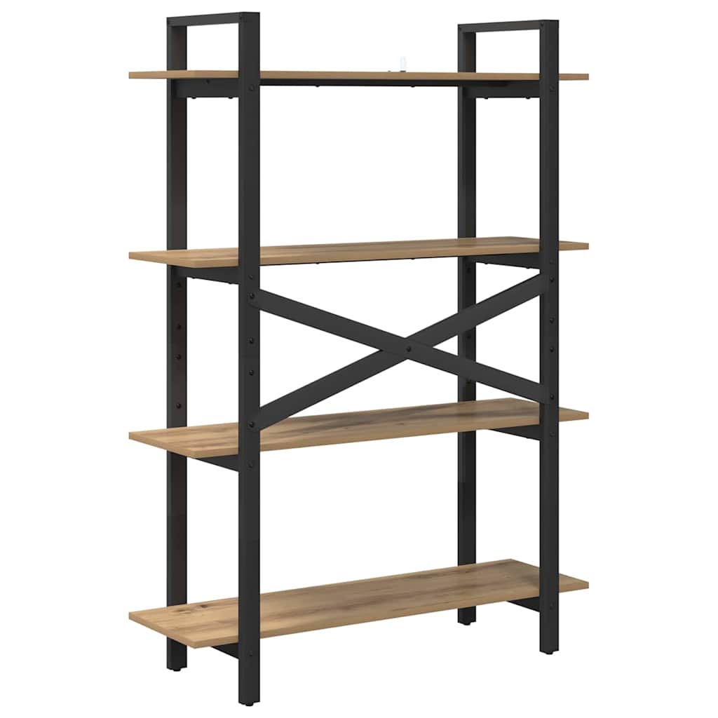 vidaXL Bookshelf 4-Tier 100 x 33.5 x 140 cm Engineered Wood