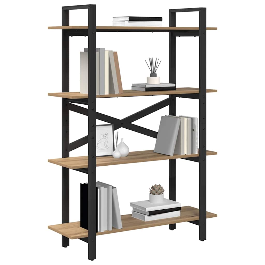 vidaXL Bookshelf 4-Tier 100 x 33.5 x 140 cm Engineered Wood